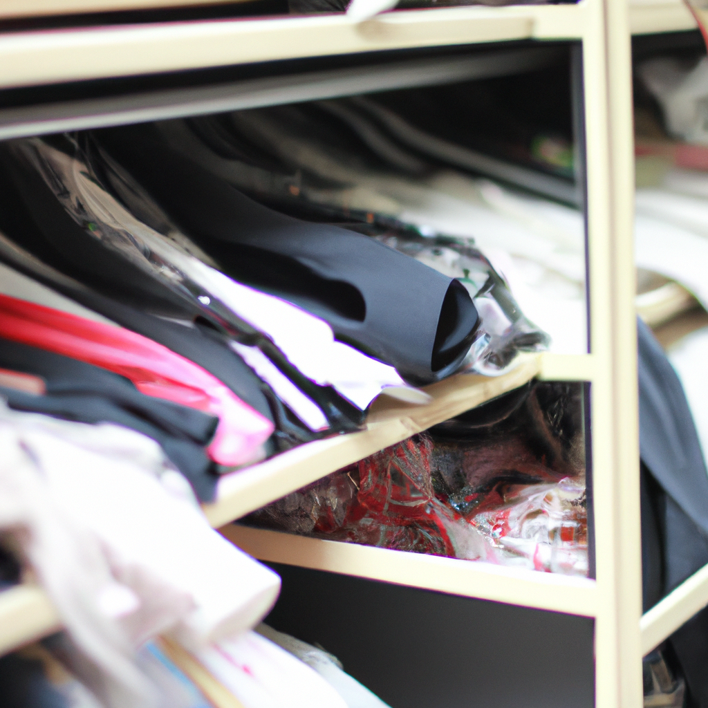 Properly stored clothes in a closet