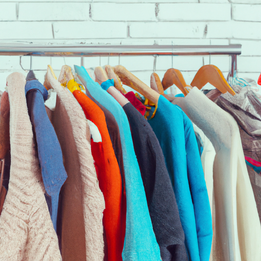 Clothes hanging on a drying rack