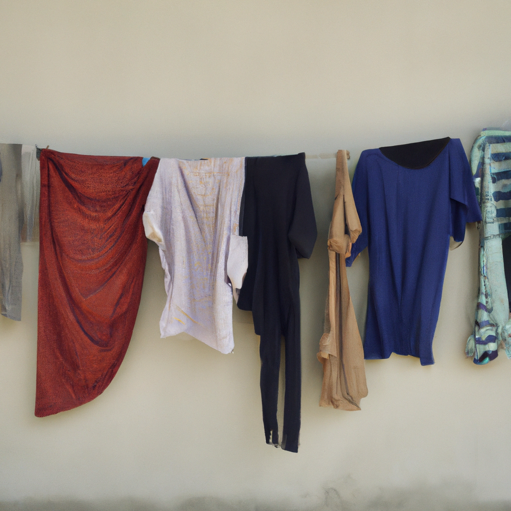 Air drying clothes outdoors